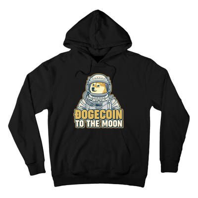 Astronaut Dogecoin To The Moon Crypto Tall Hoodie