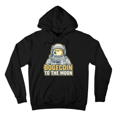 Astronaut Dogecoin To The Moon Crypto Tall Hoodie