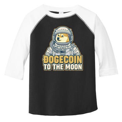 Astronaut Dogecoin To The Moon Crypto Toddler Fine Jersey T-Shirt