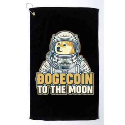 Astronaut Dogecoin To The Moon Crypto Platinum Collection Golf Towel