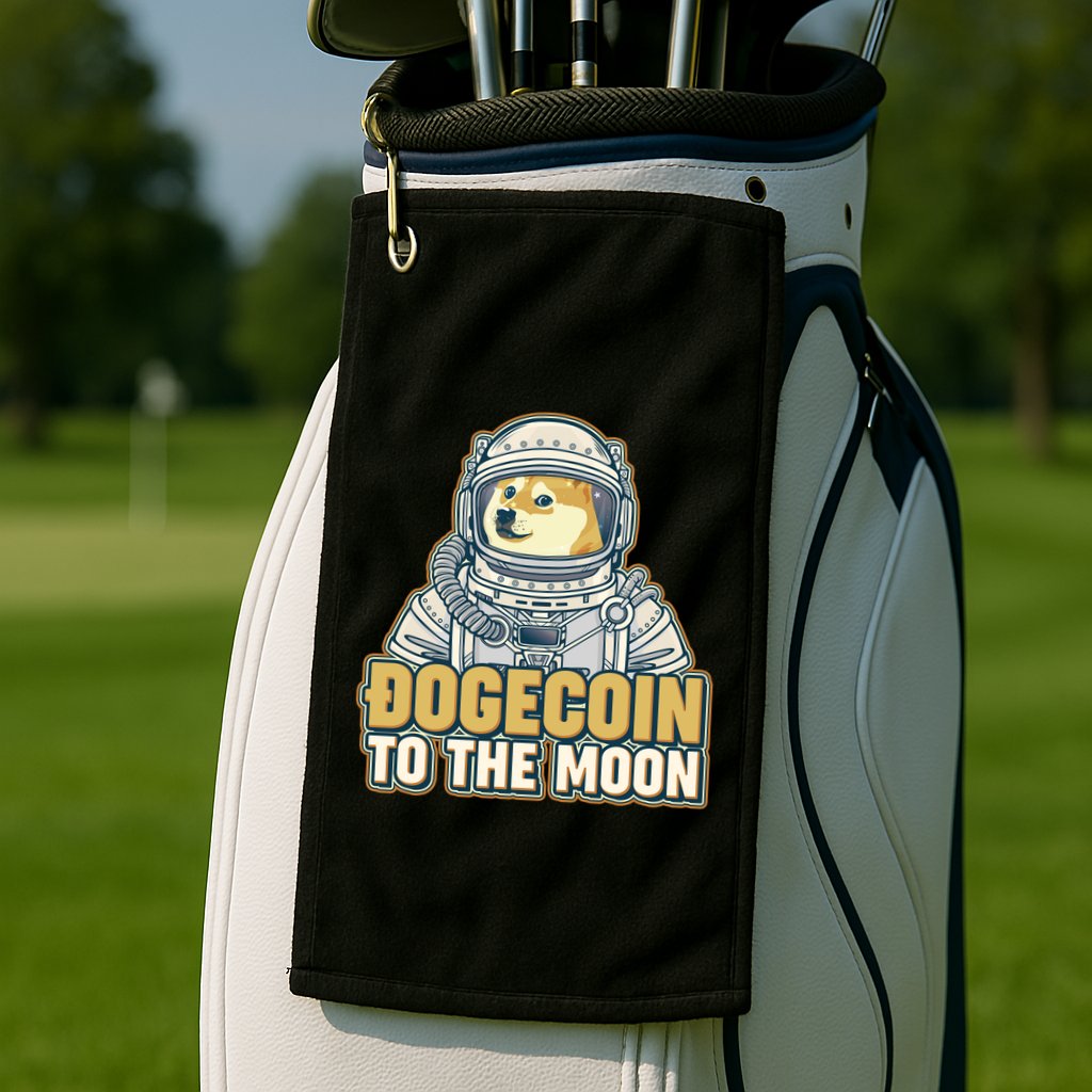 Astronaut Dogecoin To The Moon Crypto Golf Towel