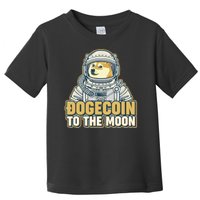 Astronaut Dogecoin To The Moon Crypto Toddler T-Shirt