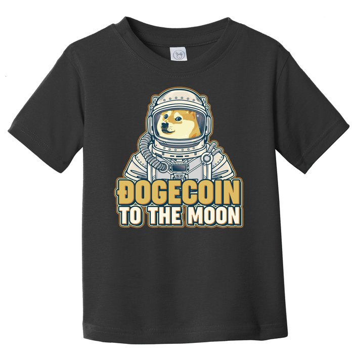 Astronaut Dogecoin To The Moon Crypto Toddler T-Shirt