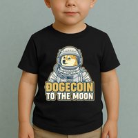 Astronaut Dogecoin To The Moon Crypto Toddler T-Shirt