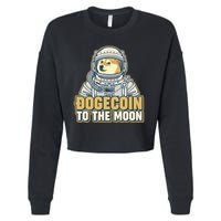 Astronaut Dogecoin To The Moon Crypto Cropped Pullover Crew
