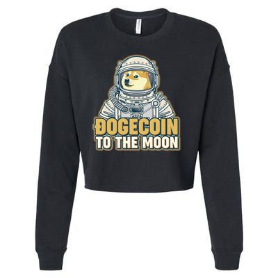 Astronaut Dogecoin To The Moon Crypto Cropped Pullover Crew