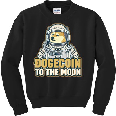 Astronaut Dogecoin To The Moon Crypto Kids Sweatshirt