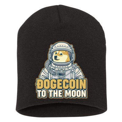 Astronaut Dogecoin To The Moon Crypto Short Acrylic Beanie