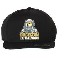 Astronaut Dogecoin To The Moon Crypto Wool Snapback Cap