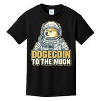 Astronaut Dogecoin To The Moon Crypto Kids T-Shirt