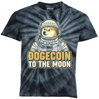 Astronaut Dogecoin To The Moon Crypto Kids Tie-Dye T-Shirt