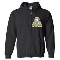 Astronaut Dogecoin To The Moon Crypto Full Zip Hoodie