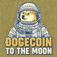 Astronaut Dogecoin To The Moon Crypto Garment-Dyed Women's Muscle Tee