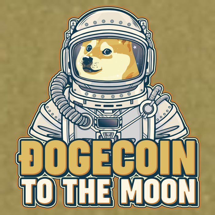 Astronaut Dogecoin To The Moon Crypto Garment-Dyed Women's Muscle Tee