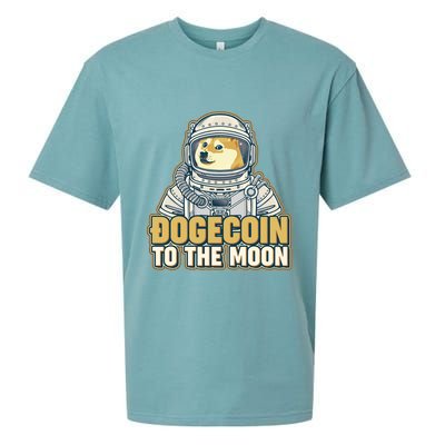 Astronaut Dogecoin To The Moon Crypto Sueded Cloud Jersey T-Shirt