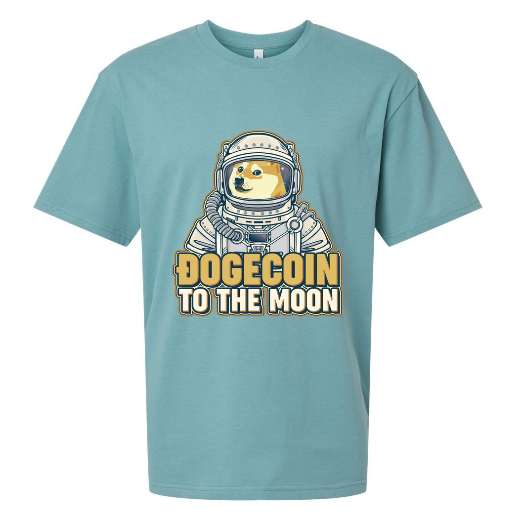 Astronaut Dogecoin To The Moon Crypto Sueded Cloud Jersey T-Shirt
