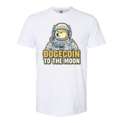 Astronaut Dogecoin To The Moon Crypto Softstyle CVC T-Shirt