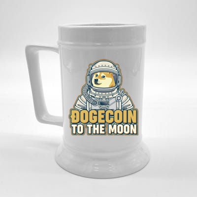 Astronaut Dogecoin To The Moon Crypto Beer Stein