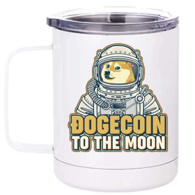 Astronaut Dogecoin To The Moon Crypto 12 oz Stainless Steel Tumbler Cup