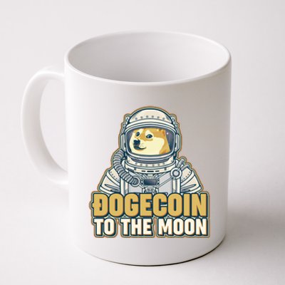 Astronaut Dogecoin To The Moon Crypto Coffee Mug