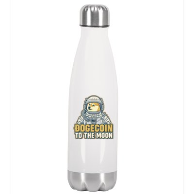 Astronaut Dogecoin To The Moon Crypto Stainless Steel Insulated Water Bottle