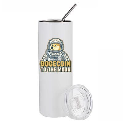 Astronaut Dogecoin To The Moon Crypto Stainless Steel Tumbler