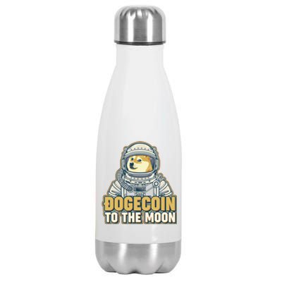 Astronaut Dogecoin To The Moon Crypto Stainless Steel Insulated Water Bottle