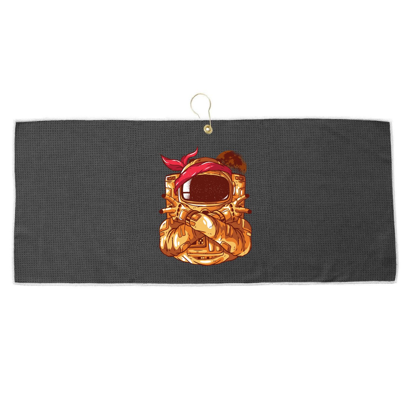 Astronaut Gangsta Large Microfiber Waffle Golf Towel