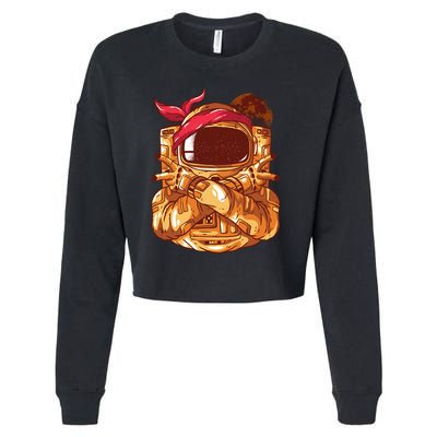 Astronaut Gangsta Cropped Pullover Crew
