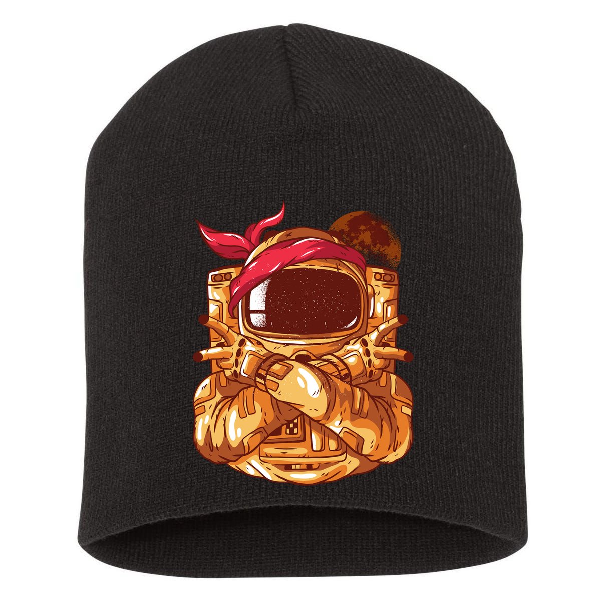 Astronaut Gangsta Short Acrylic Beanie