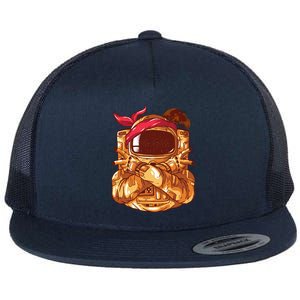 Astronaut Gangsta Flat Bill Trucker Hat