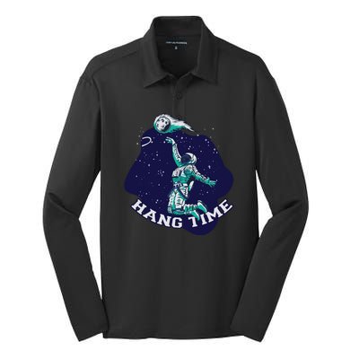 Astronaut Hang Time Basketball Silk Touch Performance Long Sleeve Polo