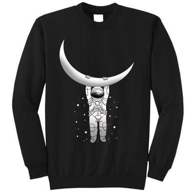 Astronaut Hanging From The Moon Sweatshirt