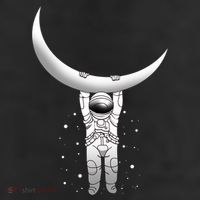 Astronaut Hanging From The Moon 11oz C Handle Ceramic Mug