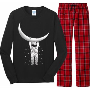 Astronaut Hanging From The Moon Long Sleeve Pajama Set