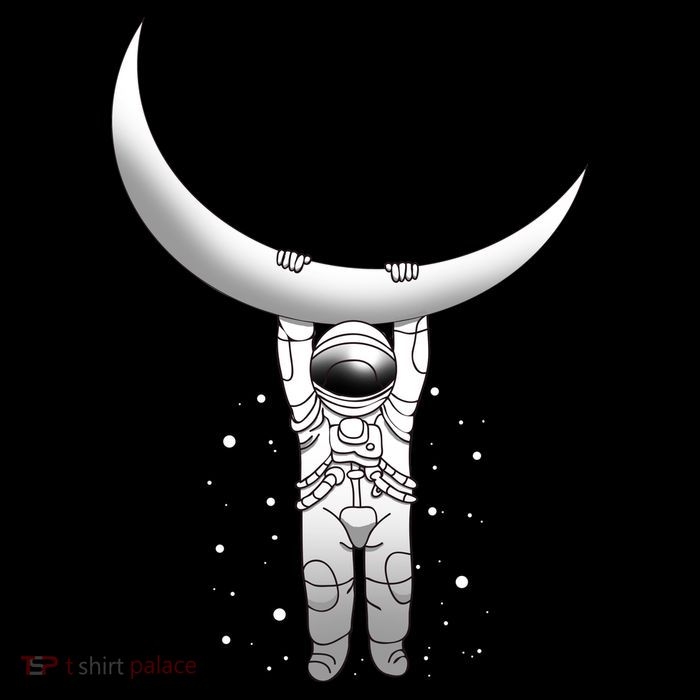 Astronaut Hanging From The Moon 16 in Basic Backpack