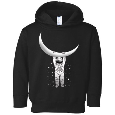 Astronaut Hanging From The Moon Toddler Hoodie