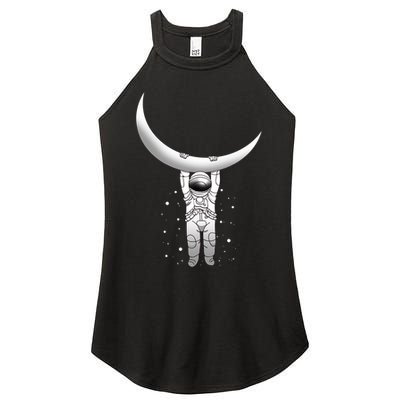 Astronaut Hanging From The Moon Women's Perfect Tri Rocker Tank