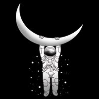 Astronaut Hanging From The Moon Kids Sweatshirt