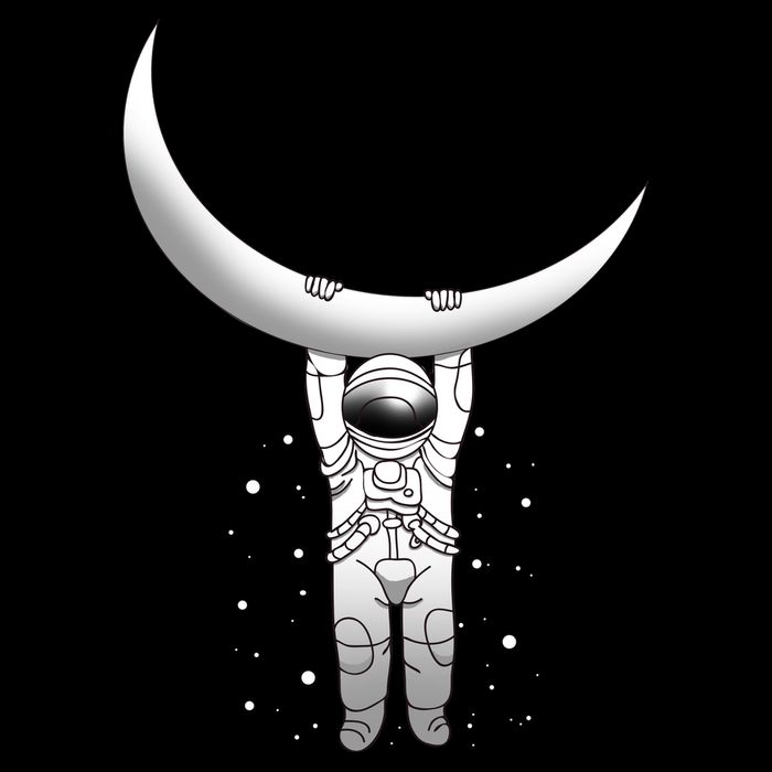 Astronaut Hanging From The Moon Kids Sweatshirt