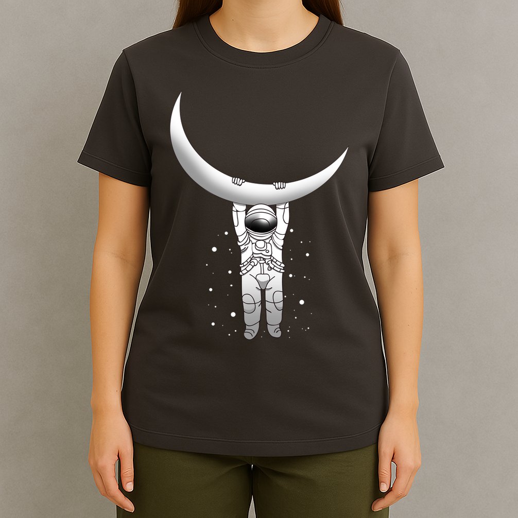 Astronaut Hanging From The Moon T-Shirt