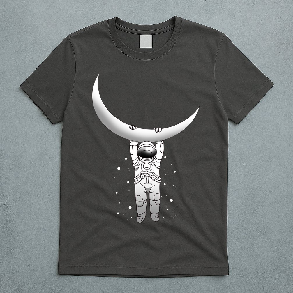 Astronaut Hanging From The Moon T-Shirt