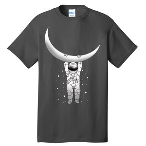 Astronaut Hanging From The Moon Tall T-Shirt