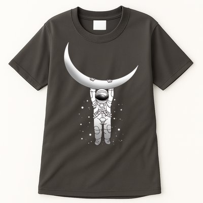 Astronaut Hanging From The Moon Tall T-Shirt