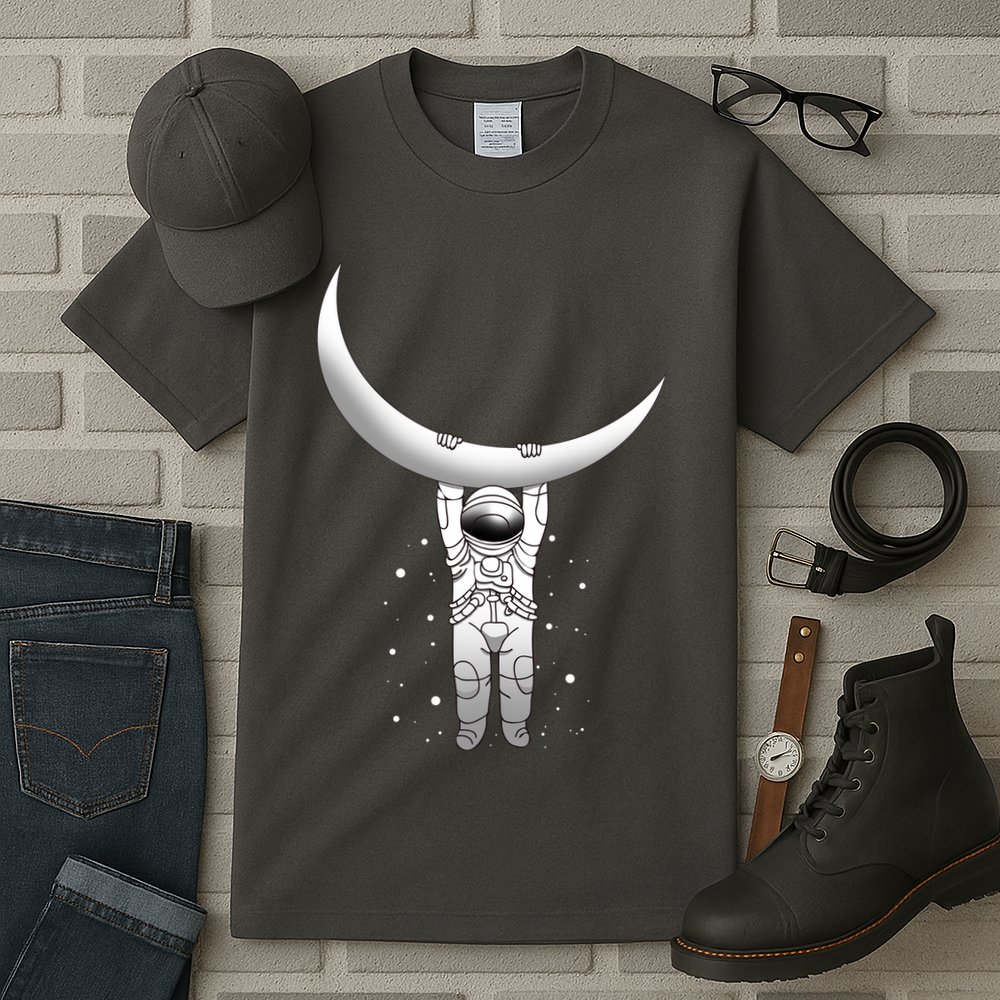 Astronaut Hanging From The Moon Tall T-Shirt