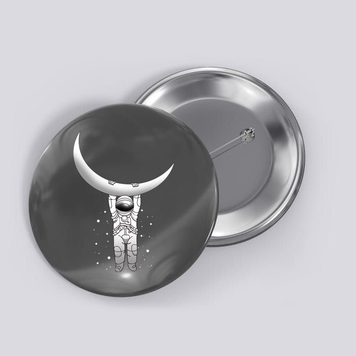 Astronaut Hanging From The Moon Button