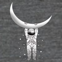 Astronaut Hanging From The Moon Button