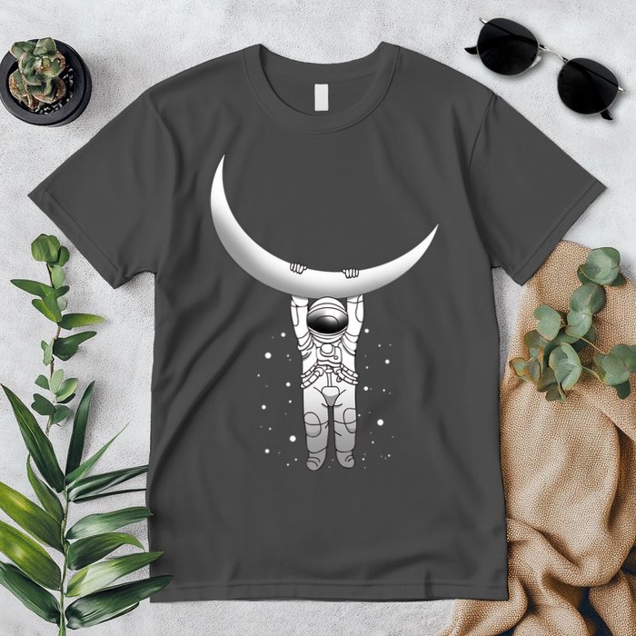 Astronaut Hanging From The Moon Premium T-Shirt