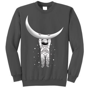 Astronaut Hanging From The Moon Tall Sweatshirt