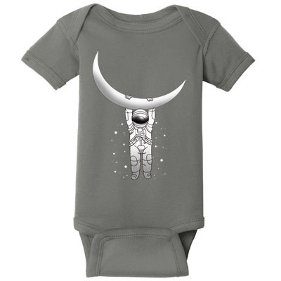 Astronaut Hanging From The Moon Baby Bodysuit